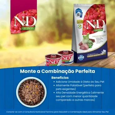 Monte a combinacao perfeita da Racao Umida N-D Quinoa Caes Digestion 140 g 7